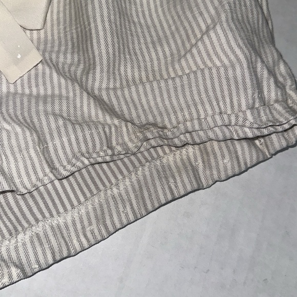 Aritzia Wilfred With Linen Mini Short Striped Shorts Linen Blend Womens Size 0 - Picture 3 of 13